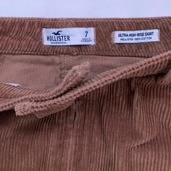 Hollister Ultra High-Rise Brown Corduroy Skirt - Picture 4 of 7